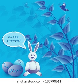 vector illustration greeting card Happy Easter