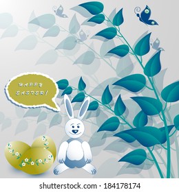 vector illustration greeting card Happy Easter