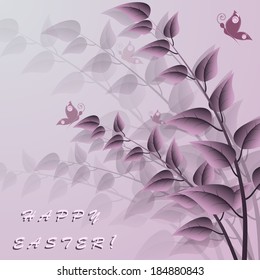vector illustration greeting card Happy Easter 