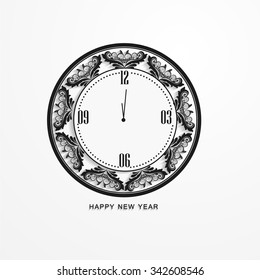 Vector illustration or greeting card for happy new year 2016, year of the monkey.