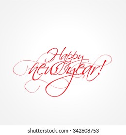 Vector illustration or greeting card for happy new year 2016, year of the monkey.