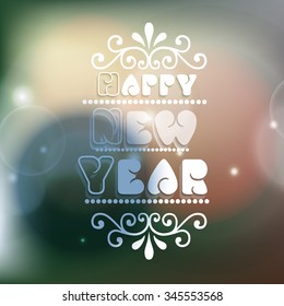 Vector illustration or greeting card for happy new year 2016, year of the monkey.