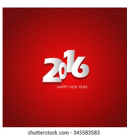 Vector illustration or greeting card for happy new year 2016