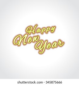 Vector illustration or greeting card for happy new year 2016 with beautiful typography.