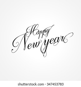 vector illustration or greeting card for happy new year with beautiful typography, year of the monkey.