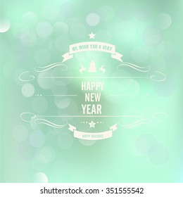 Vector illustration  or greeting card for happy new year 2016 with beautiful text effects and background, year of the monkey.