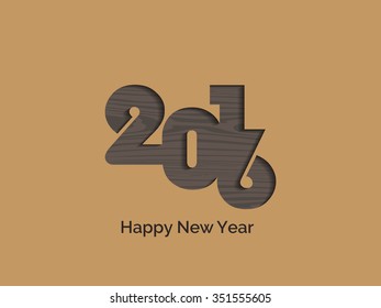 Vector illustration  or greeting card for happy new year 2016 with beautiful text effects and background, year of the monkey.