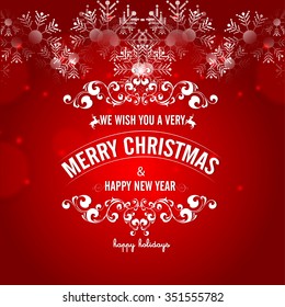 Vector illustration  or greeting card for happy new year 2016 with beautiful text effects and background, year of the monkey.