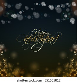 Vector illustration  or greeting card for happy new year 2016 with beautiful text effects and background, year of the monkey.