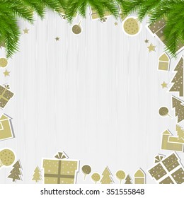 Vector illustration  or greeting card for happy new year 2016 with beautiful text effects and background, year of the monkey.