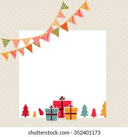 vector illustration or greeting card for happy new year 2016 with beautiful and stylish typography, year of the monkey