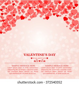 Vector illustration or greeting card for happy valentine day.
