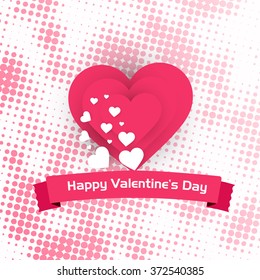 Vector illustration or greeting card for happy valentine day.
