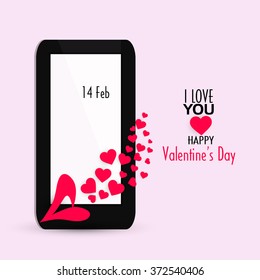 Vector illustration or greeting card for happy valentine day.