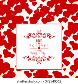 Vector illustration or greeting card for happy valentine day.
