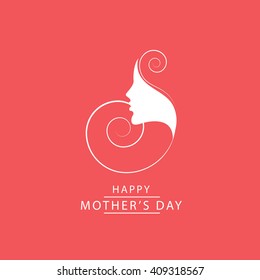 Vector illustration or greeting card for happy mother's day with beautiful element and typography.