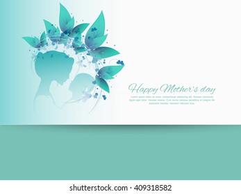 Vector illustration or greeting card for happy mother's day with beautiful element and typography.