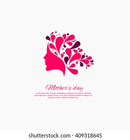 Vector illustration or greeting card for happy mother's day with beautiful element and typography.