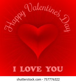 Vector illustration for greeting card. Happy St. Valentine's day. Be my Valentine.