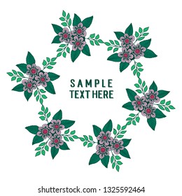 Vector illustration greeting card hello spring with various forms of flower frames hand drawn