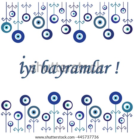 Vector Illustration Greeting Card Layout Turkish Stock Vector (Royalty ...