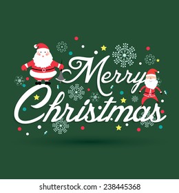 Vector illustration or greeting card for merry Christmas.