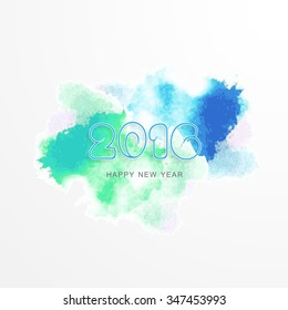 Vector illustration or greeting card for new year 2016 with beautiful typography.