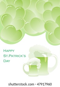 vector illustration of greeting card for patrick day