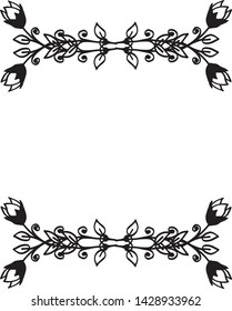 Vector illustration greeting card with pattern art flower frame