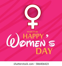Vector illustration of a  greeting card or poster design for Happy Womens Day.