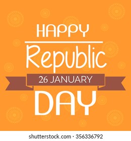 Vector illustration or greeting card for republic day.
