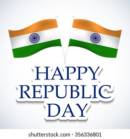 Vector illustration or greeting card for republic day.