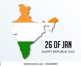 Vector illustration or greeting card for republic day.