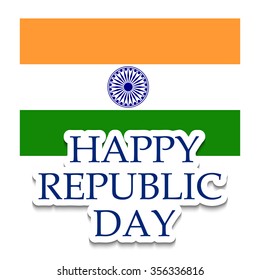 Vector illustration or greeting card for republic day.