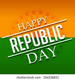 Vector illustration or greeting card for republic day.