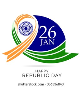 Vector illustration or greeting card for republic day.
