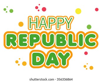 Vector illustration or greeting card for republic day.