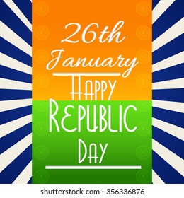 Vector illustration or greeting card for republic day.