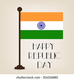 Vector illustration or greeting card for republic day.