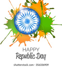 Vector illustration or greeting card for republic day.