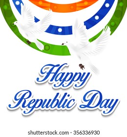 Vector illustration or greeting card for republic day.