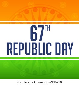 Vector illustration or greeting card for republic day.