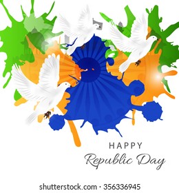 Vector illustration or greeting card for republic day.