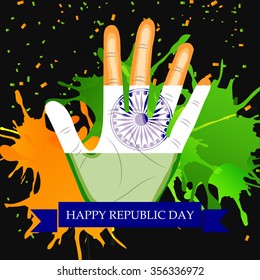 Vector illustration or greeting card for republic day.