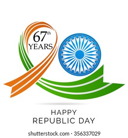 Vector illustration or greeting card for republic day.