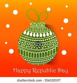 Vector illustration of a greeting card for republic day.