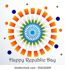 Vector illustration of a greeting card for republic day.