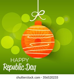 Vector illustration of a greeting card for republic day.