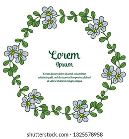 Vector illustration greeting card romantic with frame of flower rose blooms hand drawn