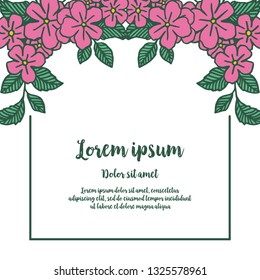 Vector illustration greeting card romantic with frame of flower rose blooms hand drawn